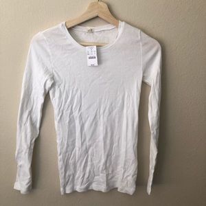 3/$21 J. Crew white long sleeve cotton t